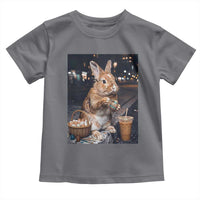 Easter Bunny Iced Coffee Toddler T Shirt Funny Rabbit Egg Painting
