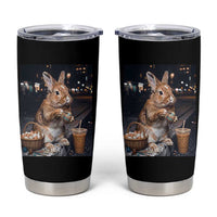 Easter Bunny Iced Coffee Tumbler Cup Funny Rabbit Egg Painting