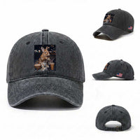 Easter Bunny Iced Coffee Washed Cotton Baseball Cap Funny Rabbit Egg Painting