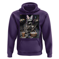 Easter Raccoon Iced Coffee Hoodie Funny Trash Panda Egg Painting