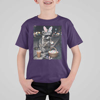 Easter Raccoon Iced Coffee T Shirt For Kid Funny Trash Panda Egg Painting