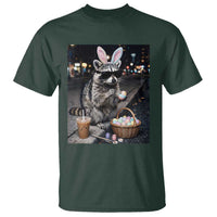 Easter Raccoon Iced Coffee T Shirt Funny Trash Panda Egg Painting