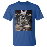 Easter Raccoon Iced Coffee T Shirt Funny Trash Panda Egg Painting