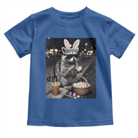 Easter Raccoon Iced Coffee Toddler T Shirt Funny Trash Panda Egg Painting