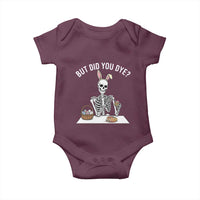 But Did You Dye Baby Onesie Funny Easter Skeleton Painting Eggs