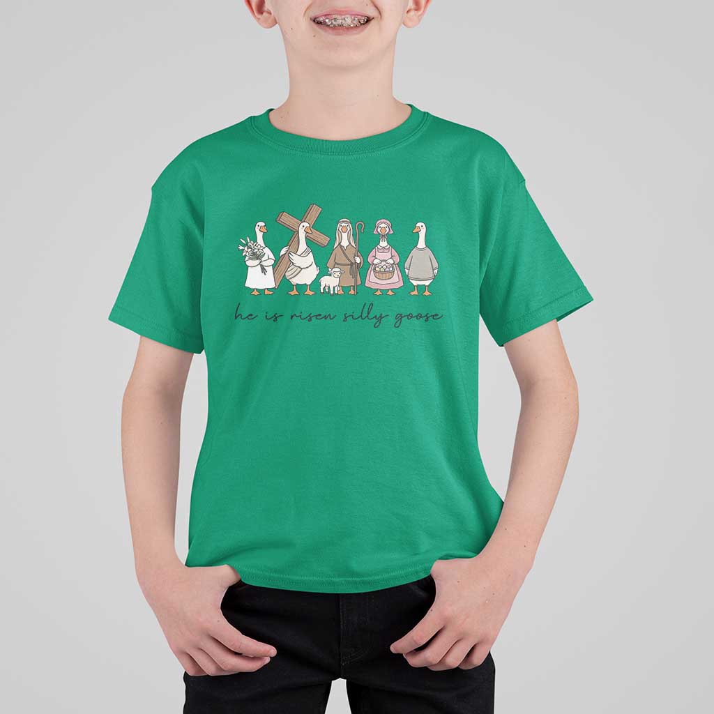 He Is Risen Silly Goose T Shirt For Kid Funny Christian Easter