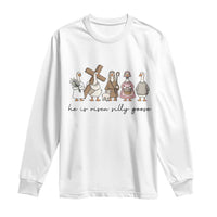 He Is Risen Silly Goose Long Sleeve Shirt Funny Christian Easter