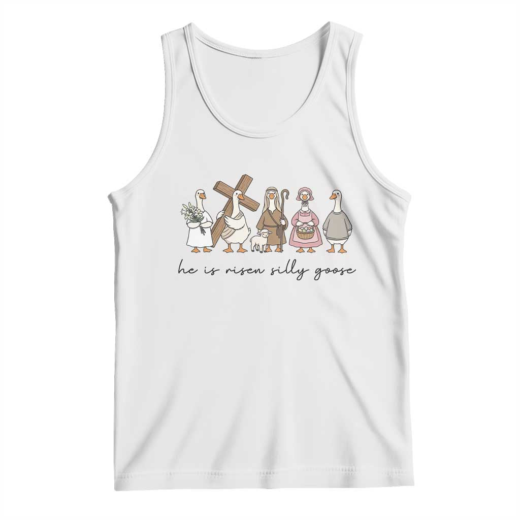 He Is Risen Silly Goose Tank Top Funny Christian Easter