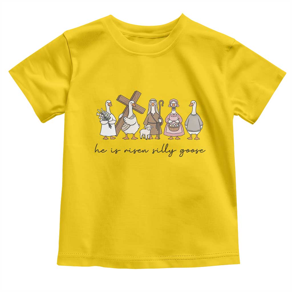 He Is Risen Silly Goose Toddler T Shirt Funny Christian Easter