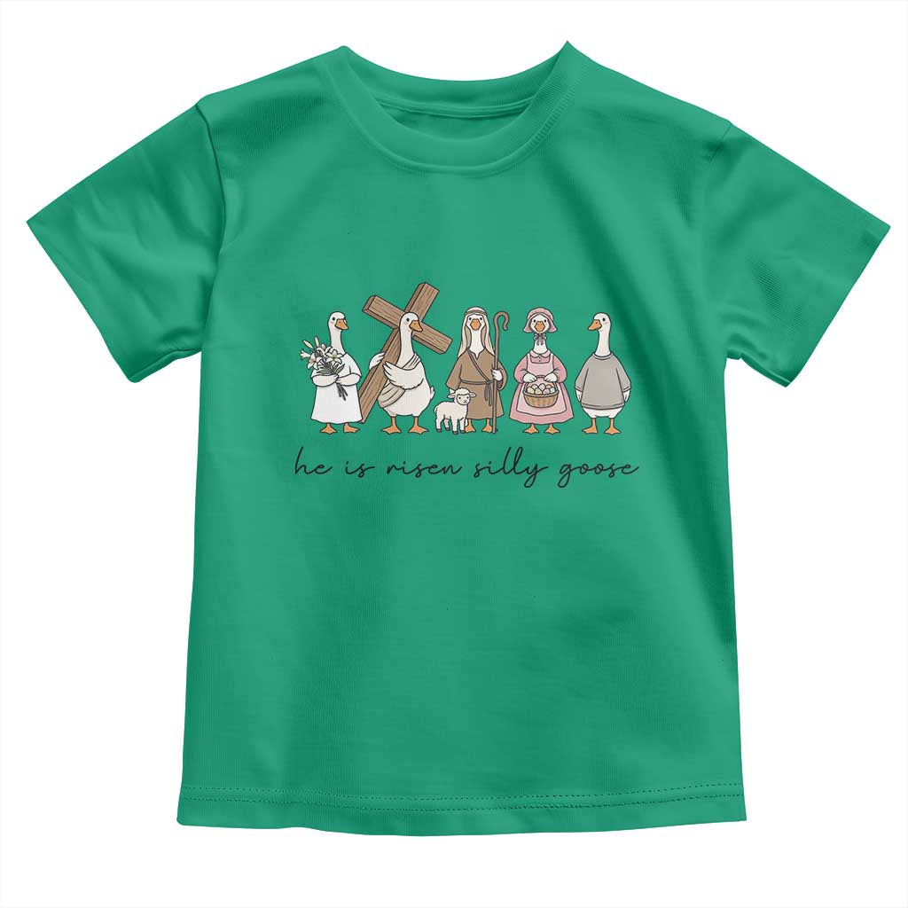 He Is Risen Silly Goose Toddler T Shirt Funny Christian Easter