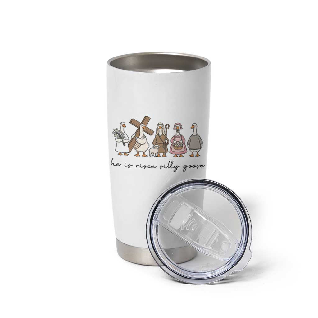He Is Risen Silly Goose Tumbler Cup Funny Christian Easter