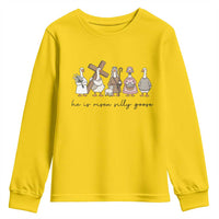He Is Risen Silly Goose Youth Sweatshirt Funny Christian Easter