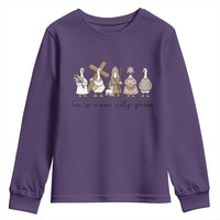 He Is Risen Silly Goose Youth Sweatshirt Funny Christian Easter