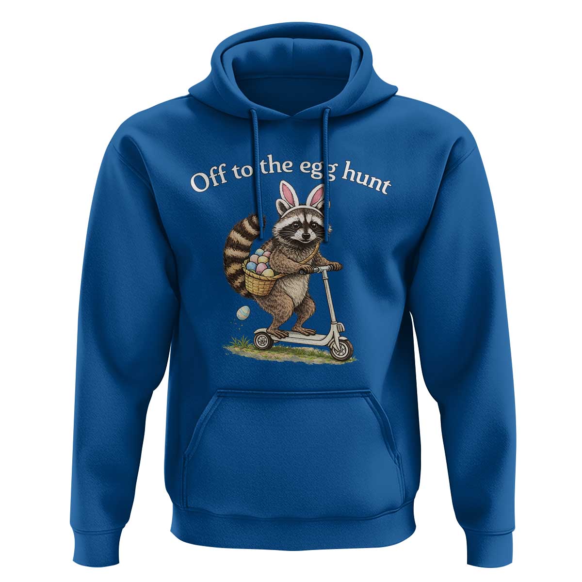 Off To The Egg Hunt Hoodie Funny Easter Raccoon