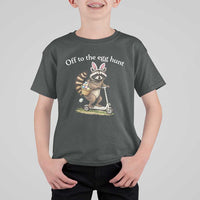 Off To The Egg Hunt T Shirt For Kid Funny Easter Raccoon
