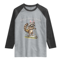 Off To The Egg Hunt Raglan Shirt Funny Easter Raccoon