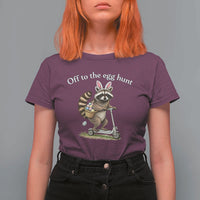 Off To The Egg Hunt T Shirt For Women Funny Easter Raccoon