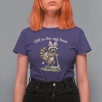 Off To The Egg Hunt T Shirt For Women Funny Easter Raccoon