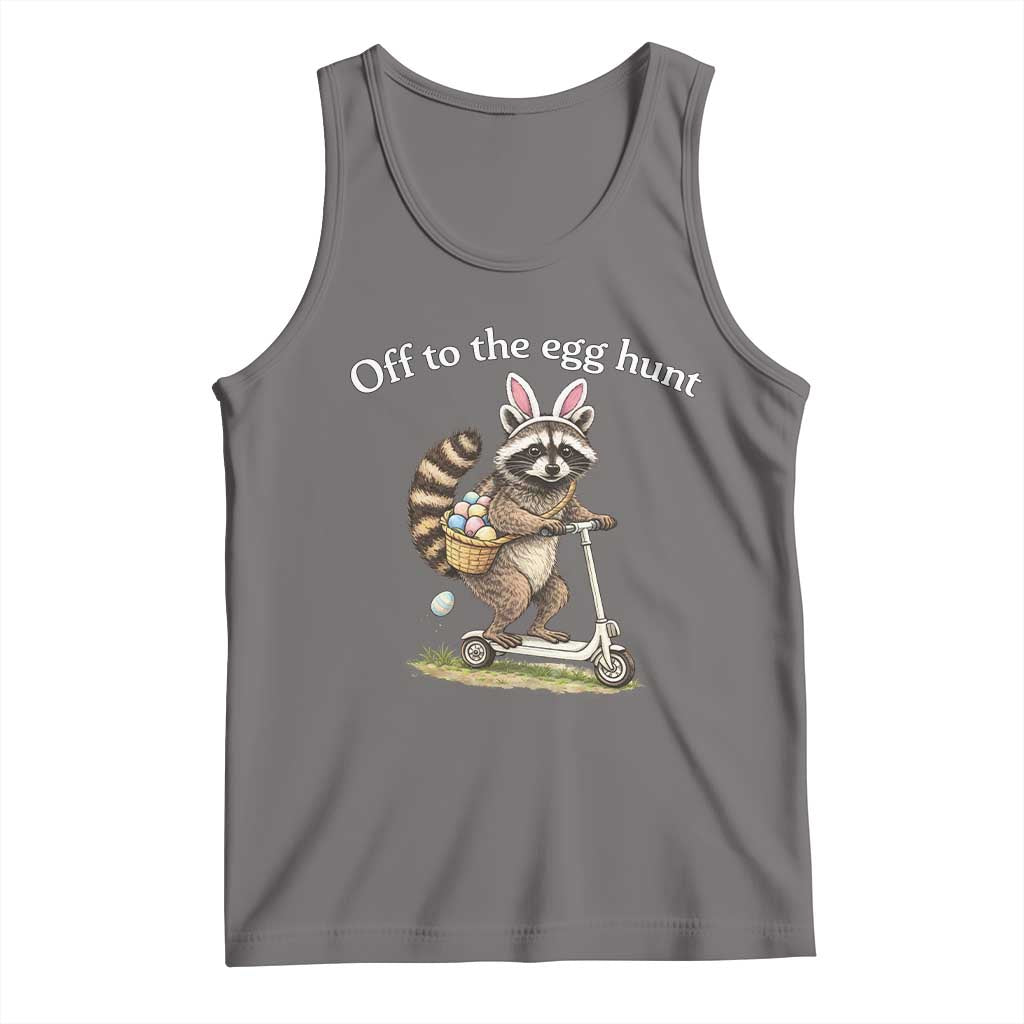 Off To The Egg Hunt Tank Top Funny Easter Raccoon