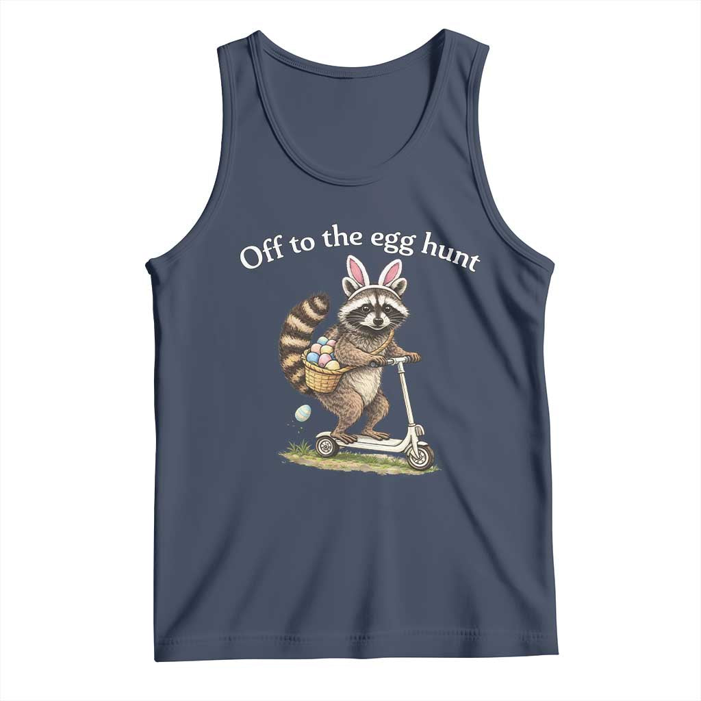 Off To The Egg Hunt Tank Top Funny Easter Raccoon