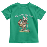 Off To The Egg Hunt Toddler T Shirt Funny Easter Raccoon