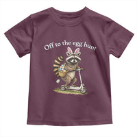 Off To The Egg Hunt Toddler T Shirt Funny Easter Raccoon