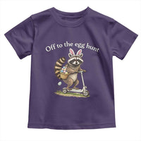 Off To The Egg Hunt Toddler T Shirt Funny Easter Raccoon