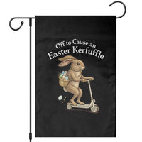 Funny Easter Bunny Garden Flag Off To The Cause an Easter Kerfuffle