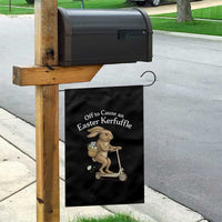 Funny Easter Bunny Garden Flag Off To The Cause an Easter Kerfuffle