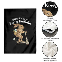 Funny Easter Bunny Garden Flag Off To The Cause an Easter Kerfuffle