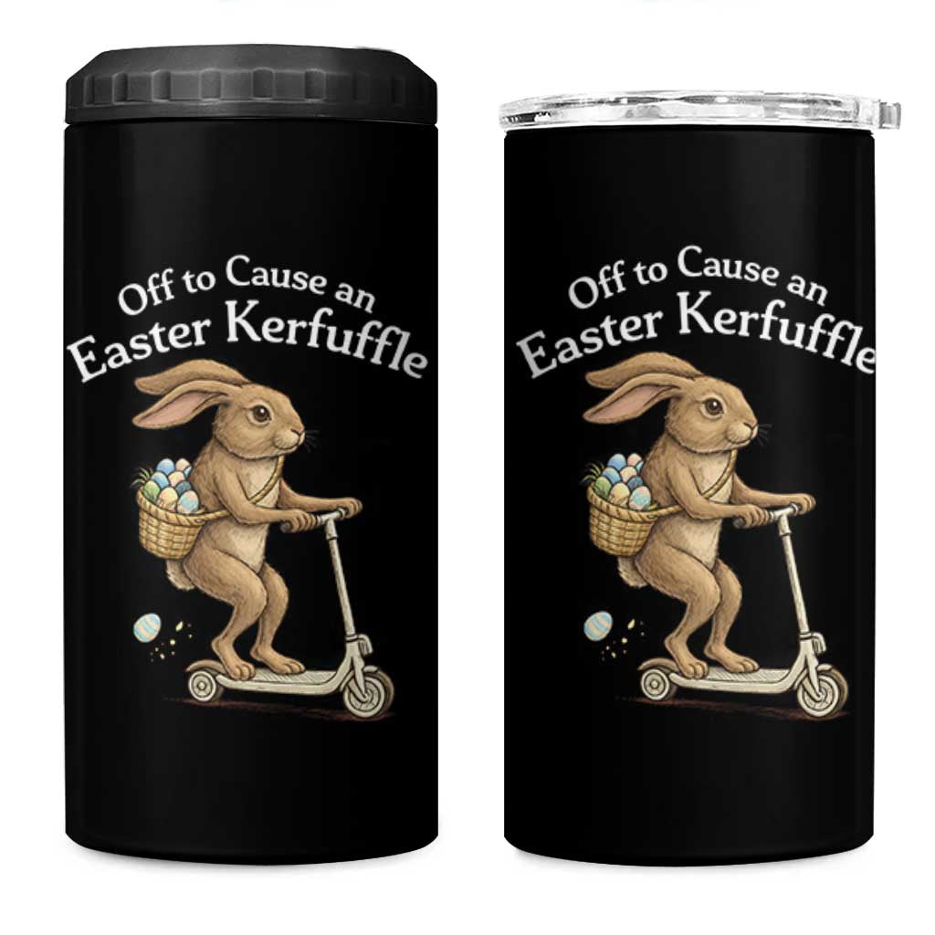 Funny Easter Bunny 4 in 1 Can Cooler Tumbler Off To The Cause an Easter Kerfuffle