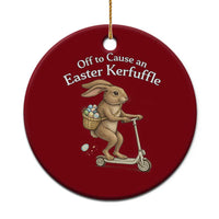 Funny Easter Bunny Ceramic Ornament Off To The Cause an Easter Kerfuffle