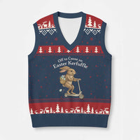 Funny Easter Bunny V-Neck Knit Sweater Vest Off To The Cause an Easter Kerfuffle