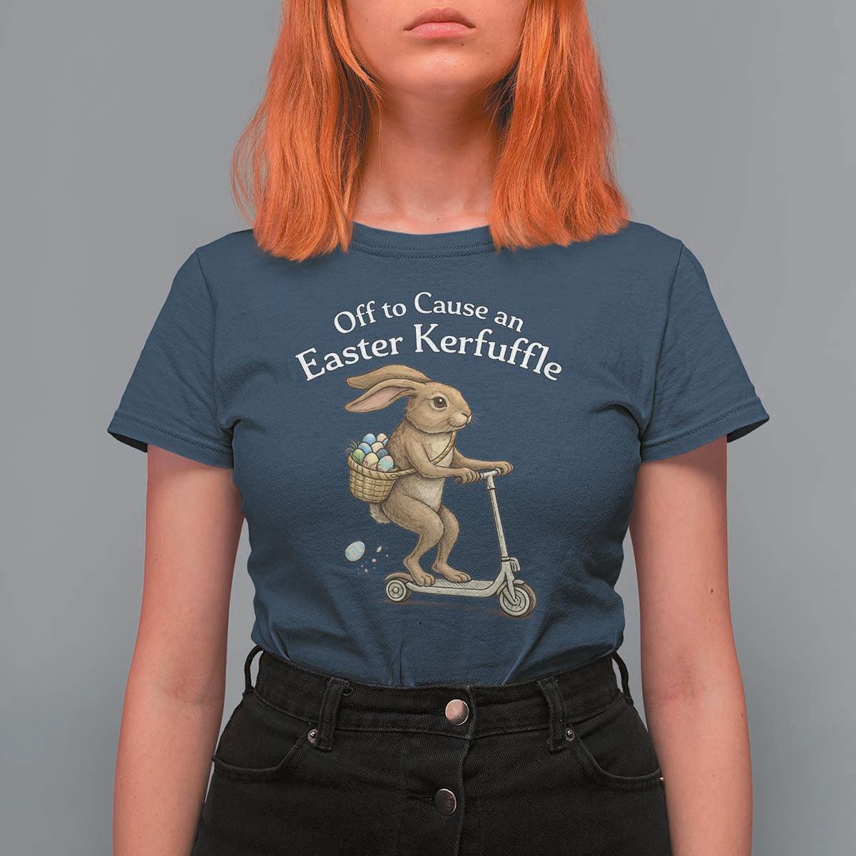 Funny Easter Bunny T Shirt For Women Off To The Cause an Easter Kerfuffle
