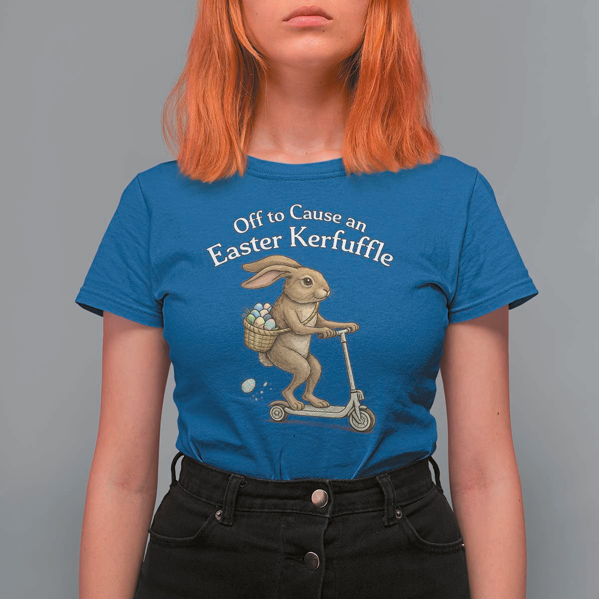 Funny Easter Bunny T Shirt For Women Off To The Cause an Easter Kerfuffle