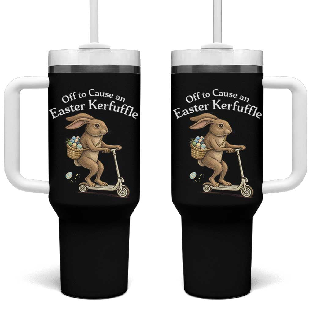 Funny Easter Bunny Tumbler With Handle Off To The Cause an Easter Kerfuffle