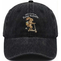 Funny Easter Bunny Washed Cotton Baseball Cap Off To The Cause an Easter Kerfuffle