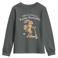 Funny Easter Bunny Youth Sweatshirt Off To The Cause an Easter Kerfuffle