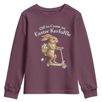 Funny Easter Bunny Youth Sweatshirt Off To The Cause an Easter Kerfuffle