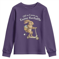 Funny Easter Bunny Youth Sweatshirt Off To The Cause an Easter Kerfuffle