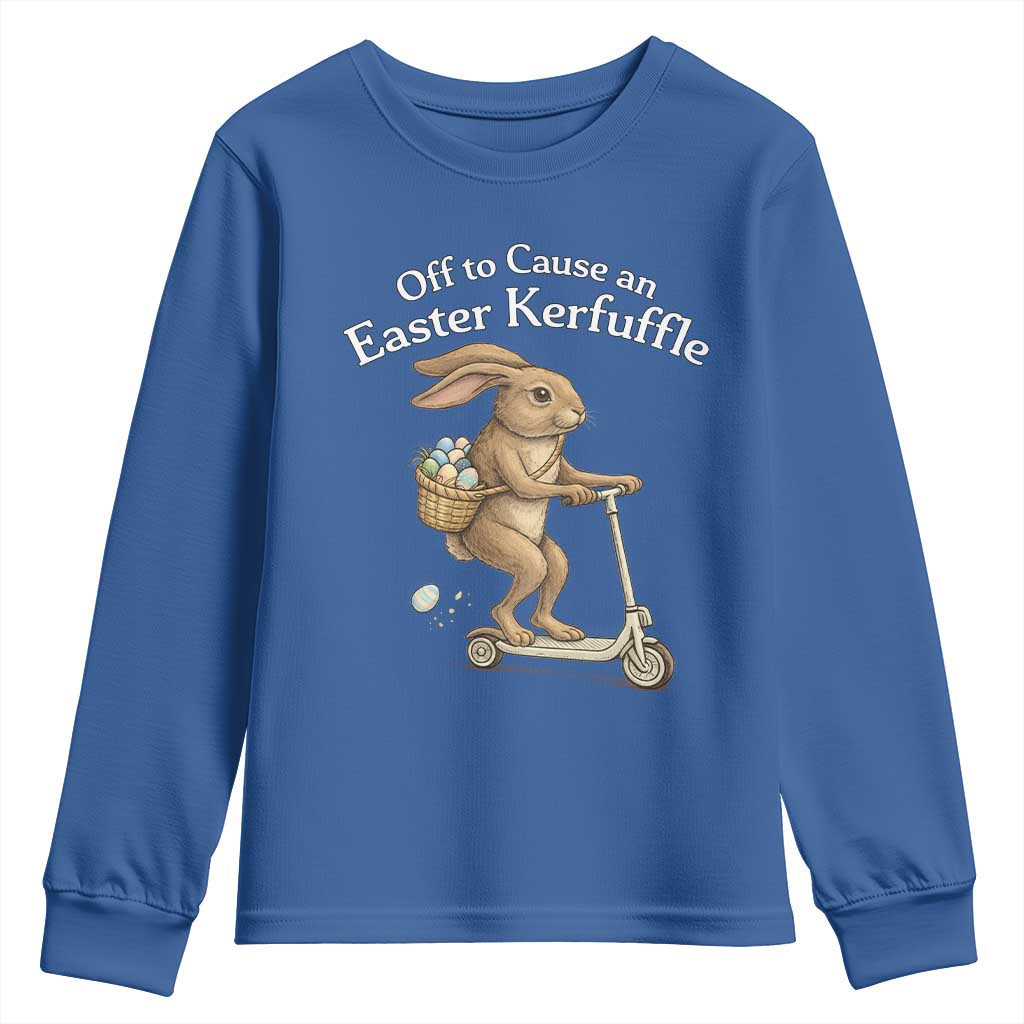Funny Easter Bunny Youth Sweatshirt Off To The Cause an Easter Kerfuffle