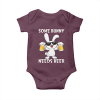 Funny Easter Bunny Drinking Beer Baby Onesie Some Bunny Needs Beer