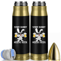 Funny Easter Bunny Drinking Beer Bullet Tumbler Some Bunny Needs Beer