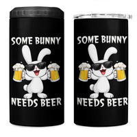 Funny Easter Bunny Drinking Beer 4 in 1 Can Cooler Tumbler Some Bunny Needs Beer