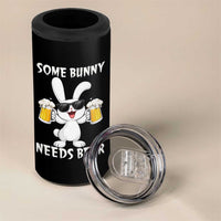 Funny Easter Bunny Drinking Beer 4 in 1 Can Cooler Tumbler Some Bunny Needs Beer