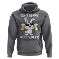 Funny Easter Bunny Drinking Beer Hoodie Some Bunny Needs Beer