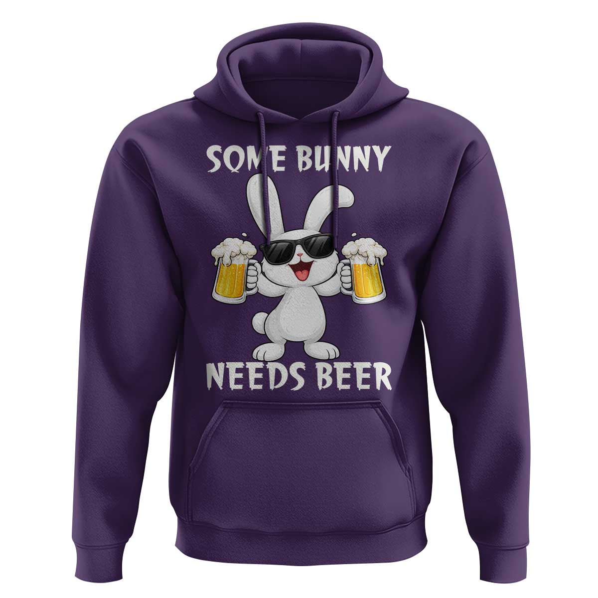 Funny Easter Bunny Drinking Beer Hoodie Some Bunny Needs Beer