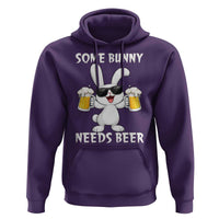 Funny Easter Bunny Drinking Beer Hoodie Some Bunny Needs Beer