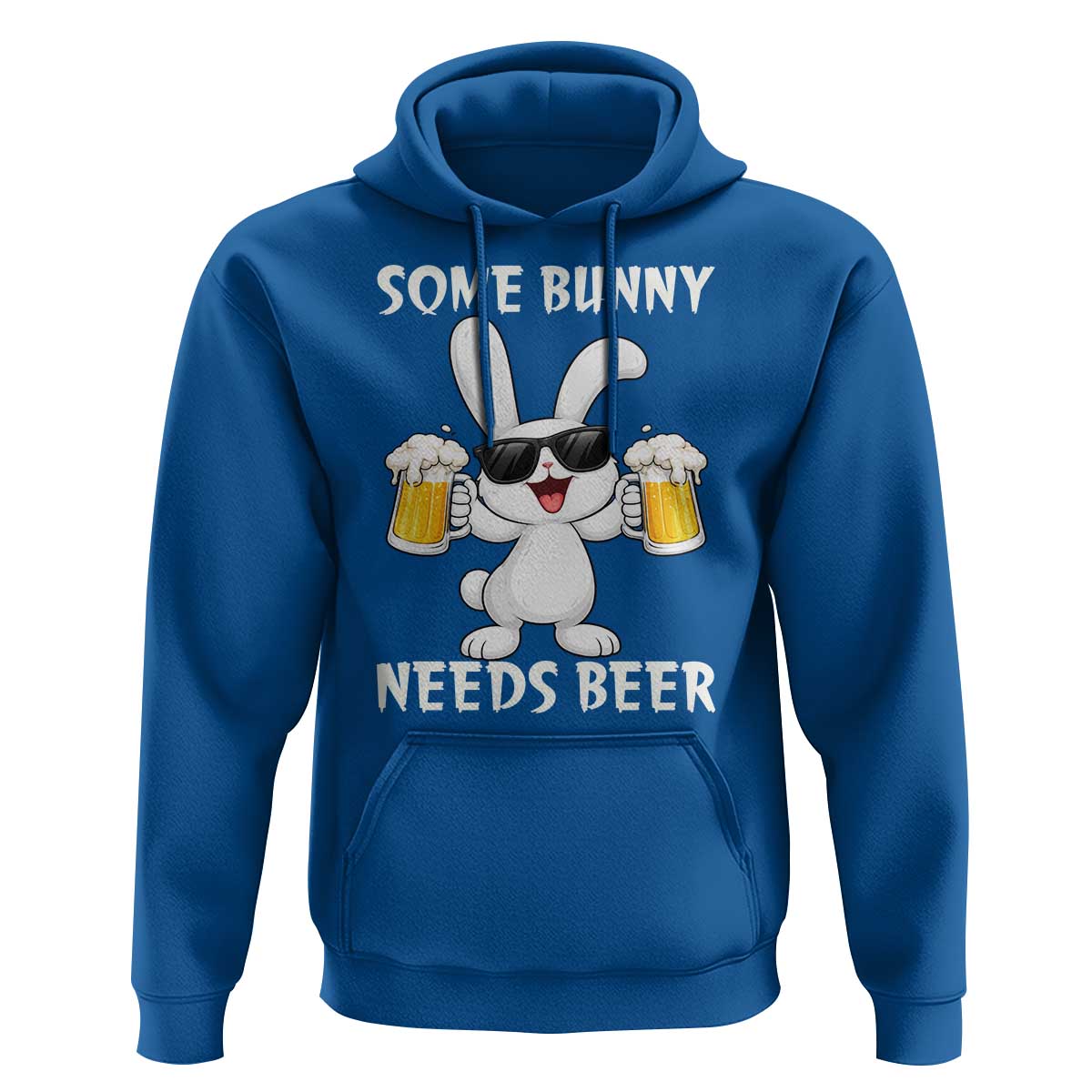 Funny Easter Bunny Drinking Beer Hoodie Some Bunny Needs Beer