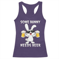 Funny Easter Bunny Drinking Beer Racerback Tank Top Some Bunny Needs Beer